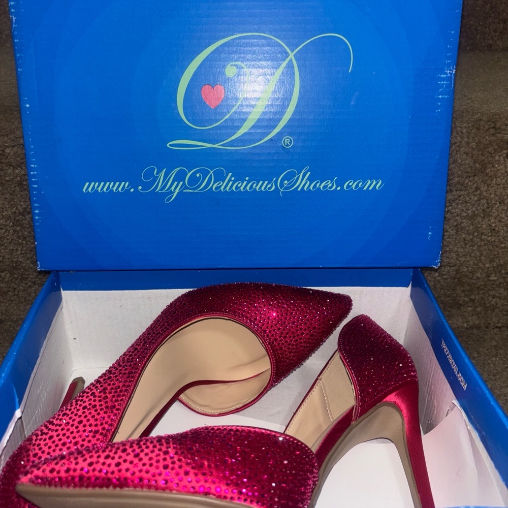Pink Rhinestone High Heels